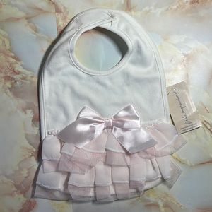 First Impressions Baby Girl Tulle Bow Bib NWT
